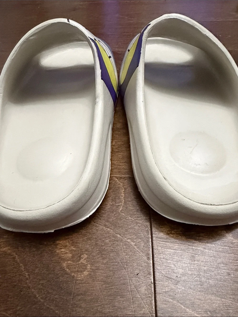 Cream Slide Sandals with KAWS Graphics